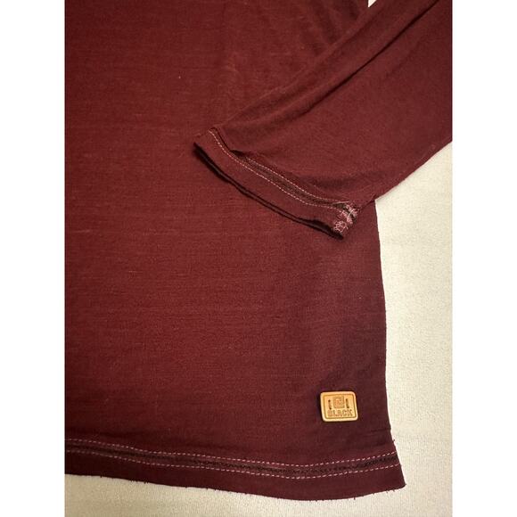 CJ Black Men's Long Sleeve Sheer 1/4 Button Henley Top Red Size Large - Picture 4 of 6